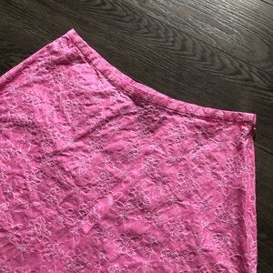 Nine & Co. Pink Floral Eyelet A-Line Skirt